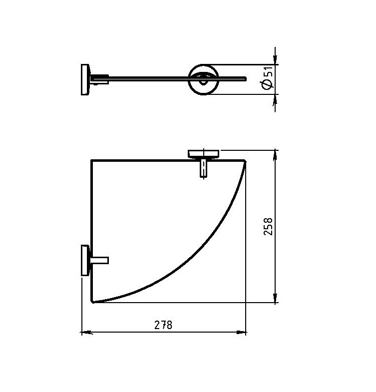 Угловая полка Novaservis Metalia 11 0135.0 хром 01350 - Вид №1
