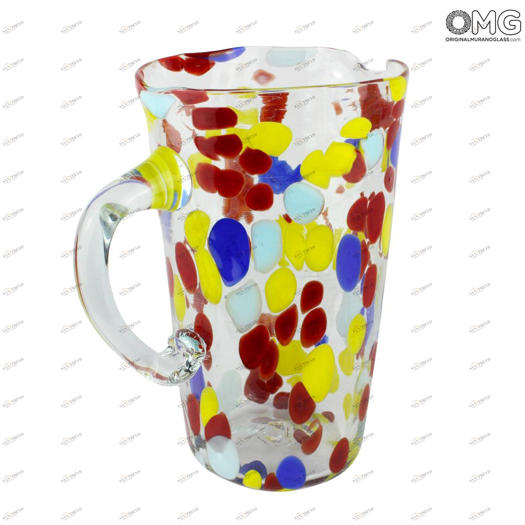 2949 ORIGINALMURANOGLASS Цветной кувшин Арлекино - Original Murano Glass OMG 18 см 