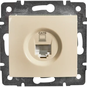 Розетка компьютерная встраиваемая Lezard Karina cat 6 цвет кремовый 84802072 STLM-2084836