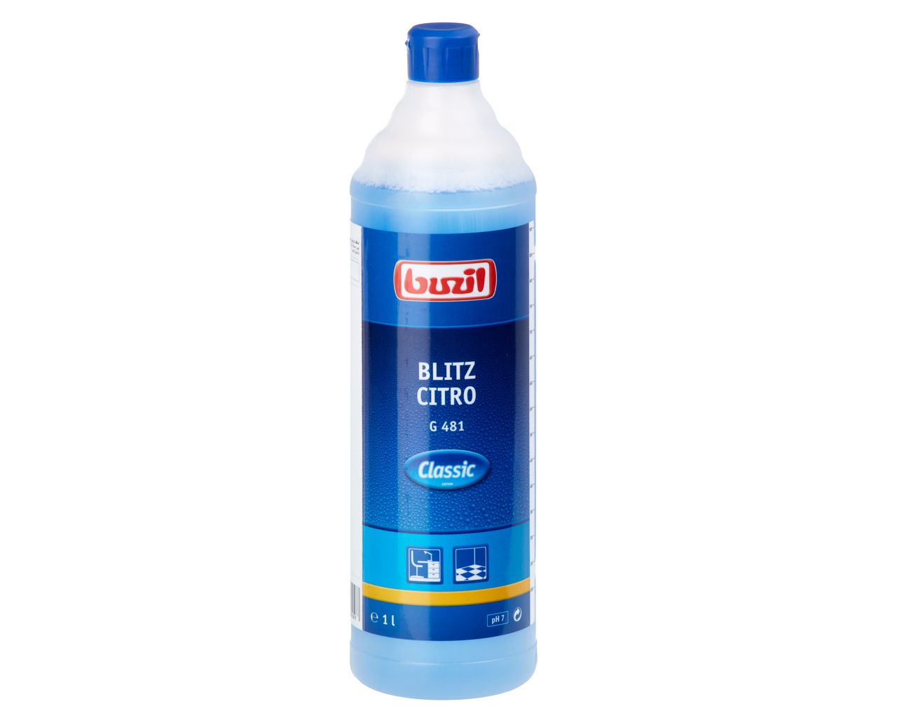 NBU103 G481 Blitz Citro - средство для ежедневной уборки водостойких поверхностей, флакон 1 л Merida 