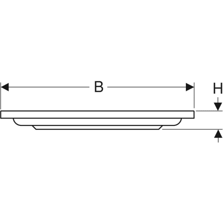 652280000 Квадратный душевой поддон Geberit Renova Geberit  - Вид №4