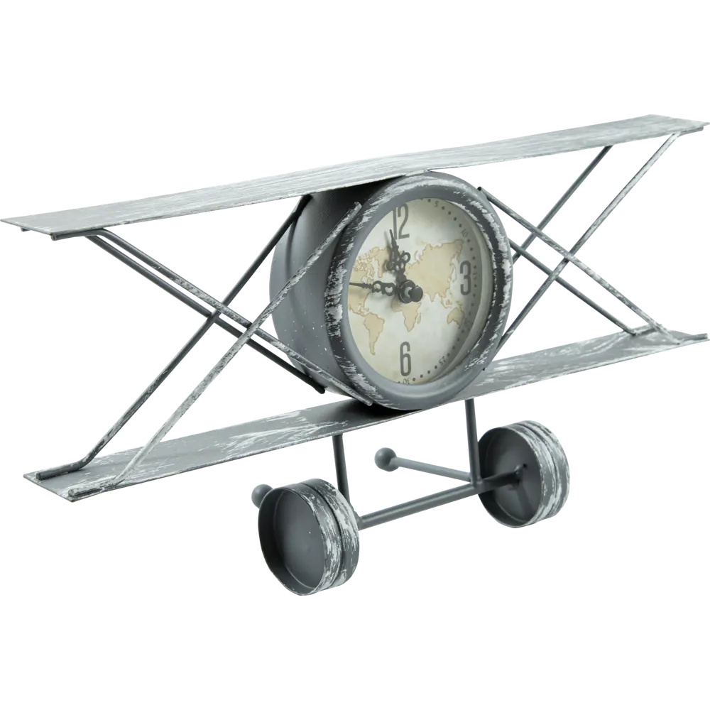 Часы настольные «Самолёт» металл серые 30х9х16 см Santreyd Самолет STLM-2187758 - Вид №4