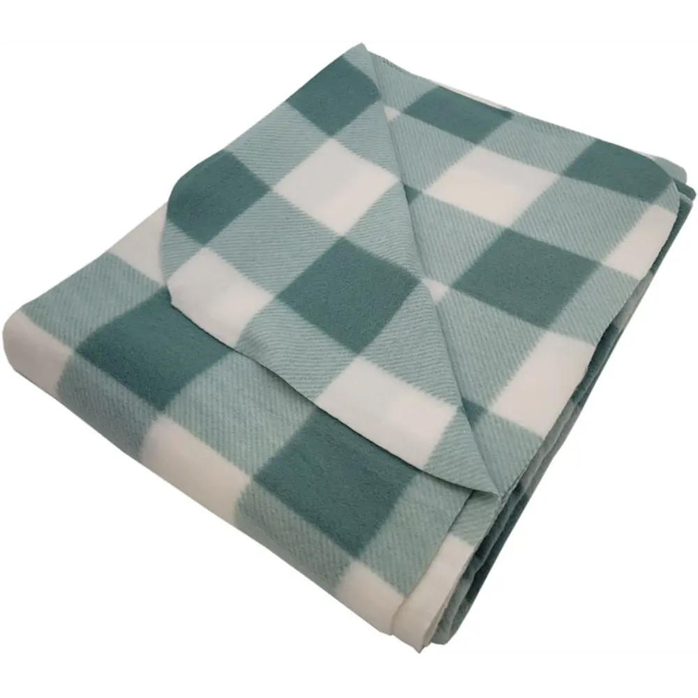 Плед Windsor 130x170 см флис цвет бело-зеленый Ardenza STLM-2187877