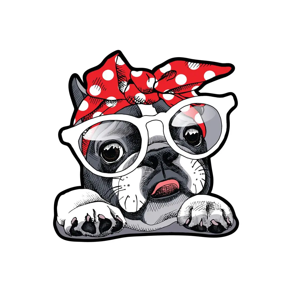 Наклейка "Собачка-путешественница" 23x36 см, 1 шт Santreyd STLM-2081032