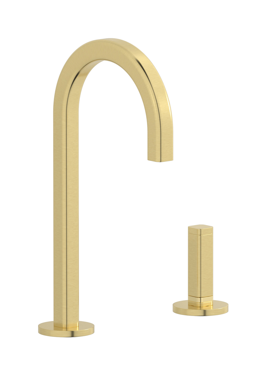 Смеситель для раковины на 2 отверстия WE ARE IB ei394is_3 Brushed Pale Gold Elio