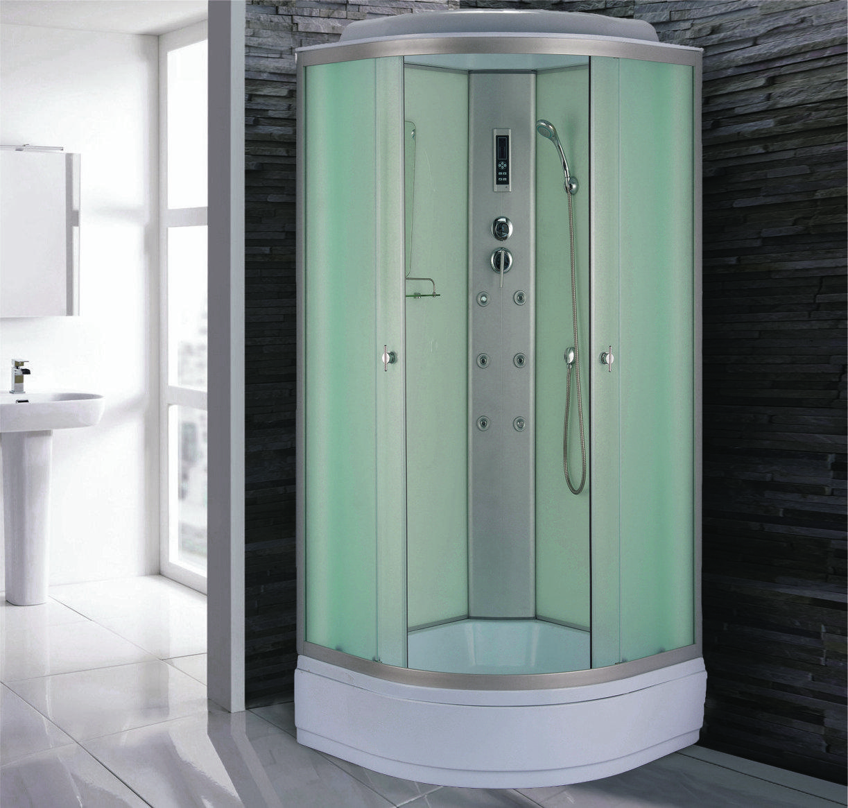 Душевая кабина NG- 3316-14 (1000х1000х2150) низкий поддон(26см) стекло МАТОВОЕ Niagara Classic 33161424