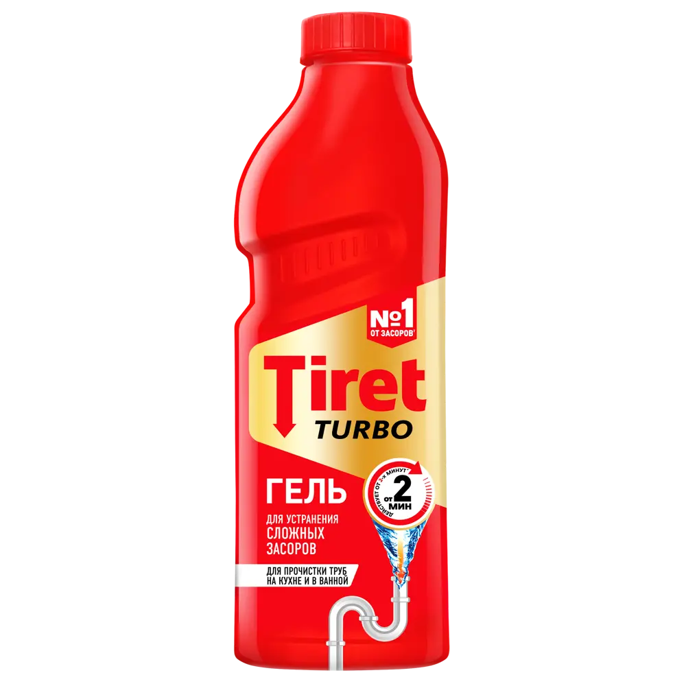 Гель Tiret Turbo для глубокой прочистки труб 1 л 88294290 STLM-0077407
