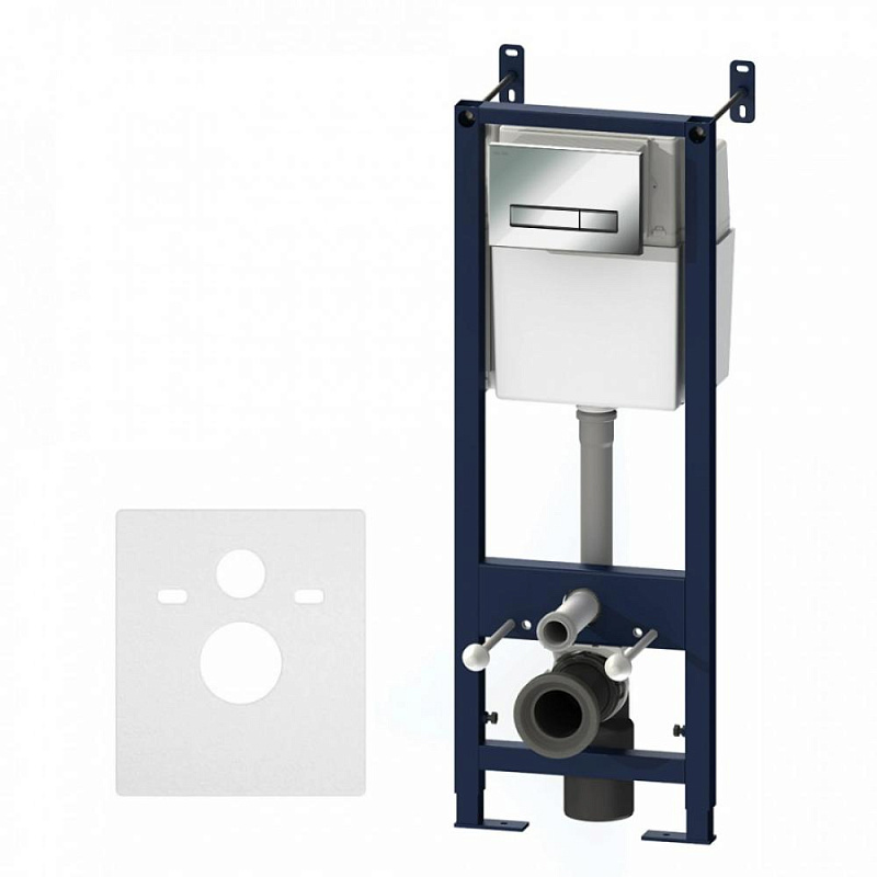 I012703.0251 инсталляция для подвесн унит с механической клавишей S пластик глянц хром AM.PM Start