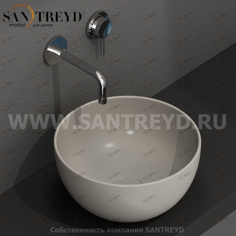 B6T30GH Накладная раковина на столешницу  круглая Ceramica Globo T-EDGE