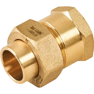 Муфта разъемная Hailiang ø1/2"x15 мм с коническим уплотнением внутренняя резьба медь