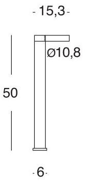 SOVIL Светодиодный алюминиевый столбик Dot 555/02 - 555/16 DOT 2.0 - Вид №3