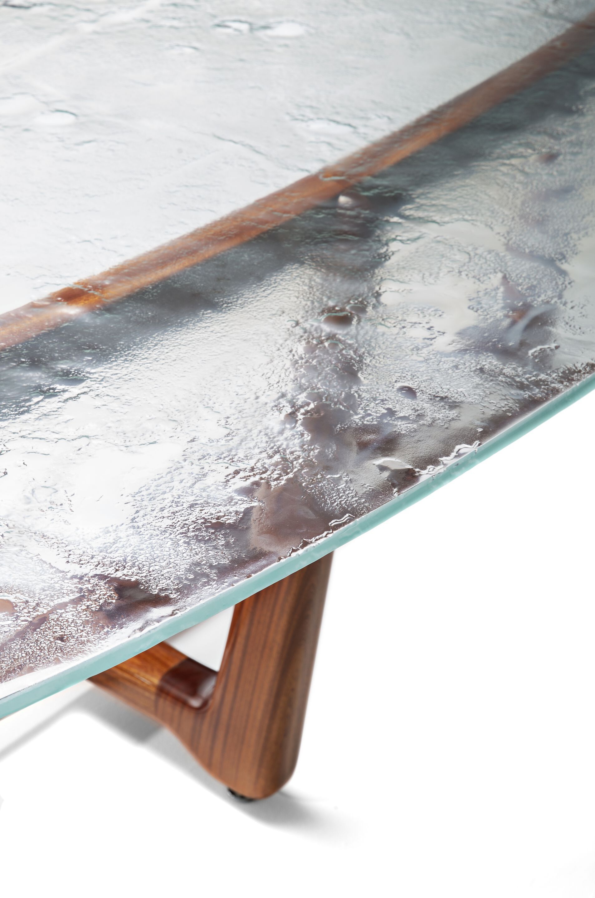 Овальный стол из красного дерева и хрусталя Exteta Sunset ARCH-00027432 - Вид №2