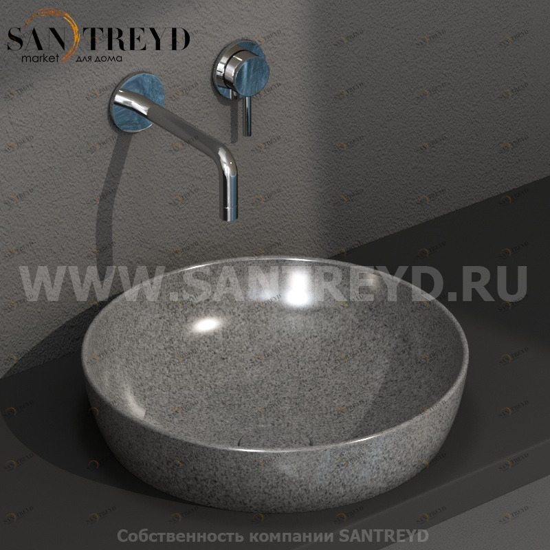 B6T38PG Встроенная раковина под столешницу круглая Ceramica Globo T-EDGE