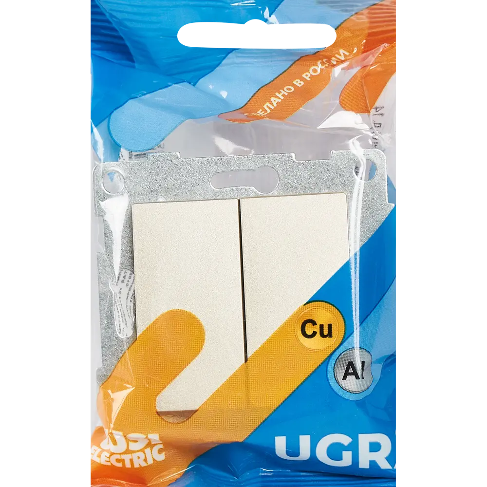 Выключатель встраиваемый Gusi Electric 2 клавиши цвет шампань Ugra STLM-2201287 - Вид №3