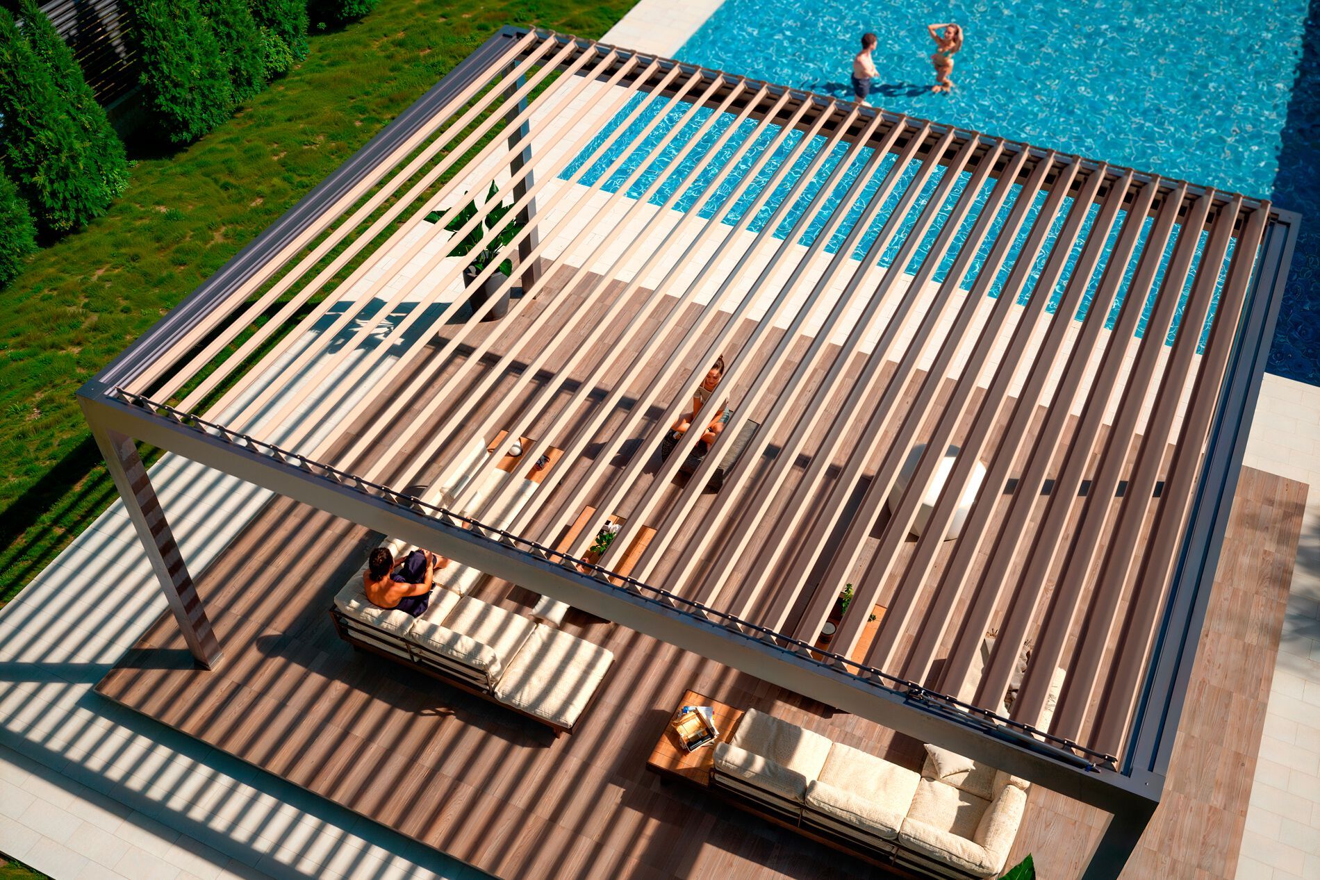 Биоклиматическая беседка с регулируемым освещением Saxun P-230 ARCH-00152703 - Вид №2