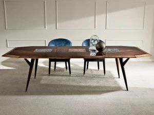 Rozzoni Прямоугольный стол из черного дерева Ambra