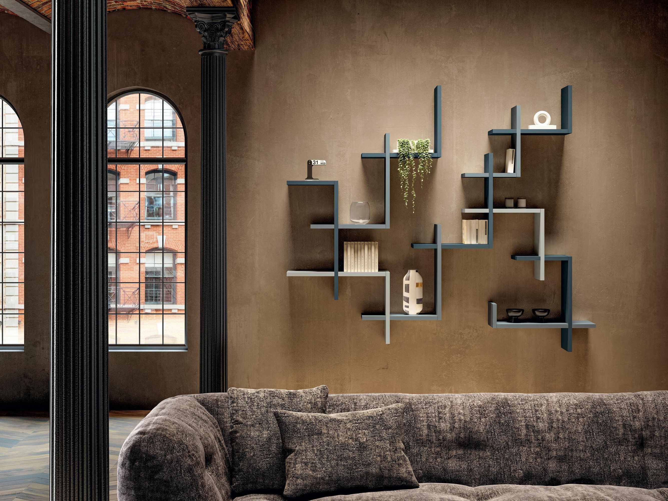 Деревянный подвесной книжный шкаф Lago LagoLinea ARCH-00146412 - Вид №1