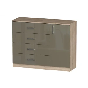 91545924 Комод Furnistyle 10689 5 ящиков 115x40x90 см ЛДСП цвет разноцветный STLM-1424867