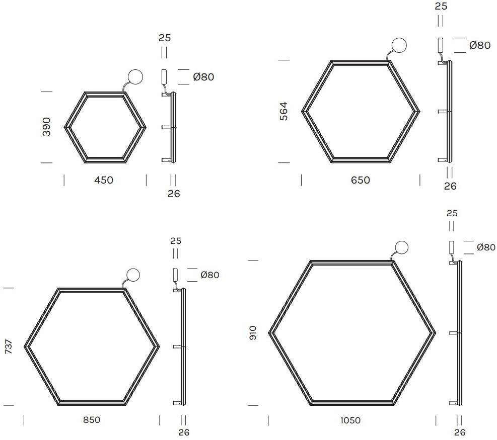 Olev Настенный светильник / потолочный светильник Poly 9650, 9651, 9652, 9657  - Вид №2