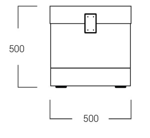 Пуф круглый кожаный контейнер