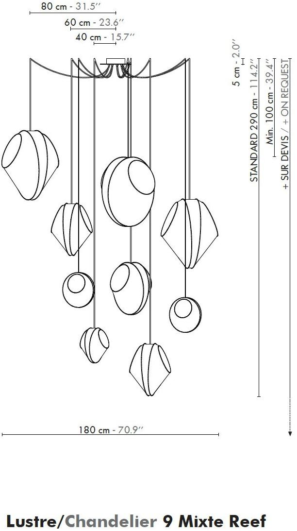 designheure Светодиодный подвесной светильник из ткани Reef sun-id-1345138 - Вид №5