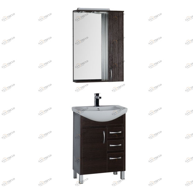 Комплект мебели Aquanet Донна 60 венге (1 дверца 3 ящика) 00168943