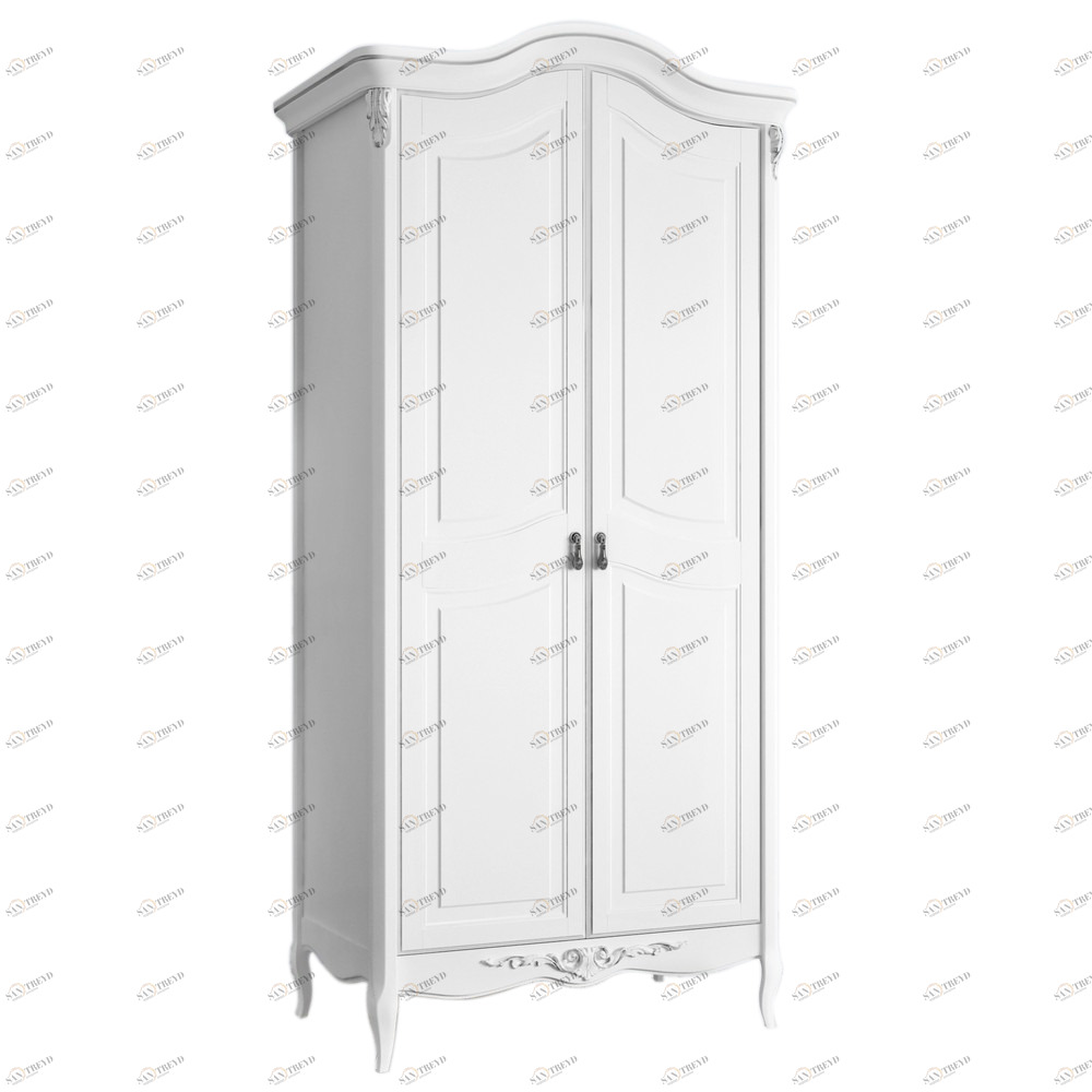 Шкаф распашной в спальню с 2 дверцами белый с серебром Silvery Rome KREIND SILVERY ROME 00-3880055 Разноцветный;белый Santreyd 