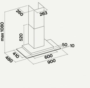 Falmec Настенная вытяжка из нержавеющей стали с активированным углем Fasteel sun-id-1382358 - Вид №1