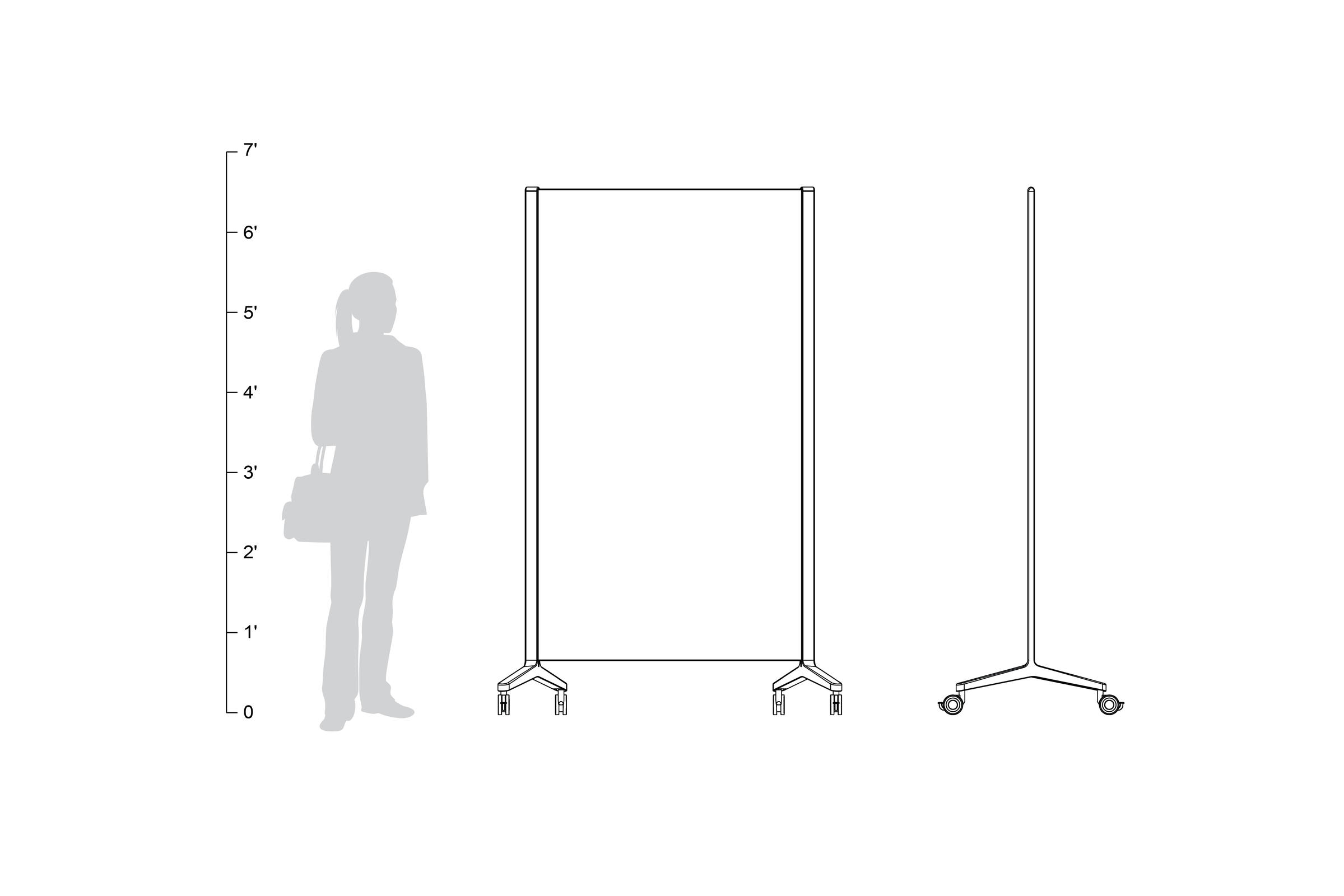 FSRT468 Мобильные стеклянные панели Jot с рамами с порошковым покрытием белой текстуры и ультра-белым диамалитовым стеклом с магнитной прослойкой и стандартной отделкой.  Forms-surfaces 