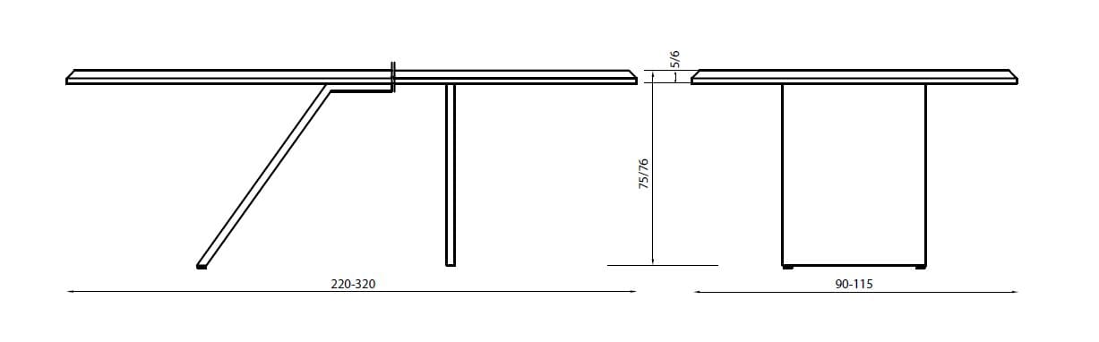 Прямоугольный стол из ископаемого дуба Teúkhō PARMENIDE ARCH-00081932 - Вид №6