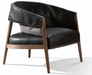 Frigerio Salotti Кожаное кресло с подлокотниками Liza