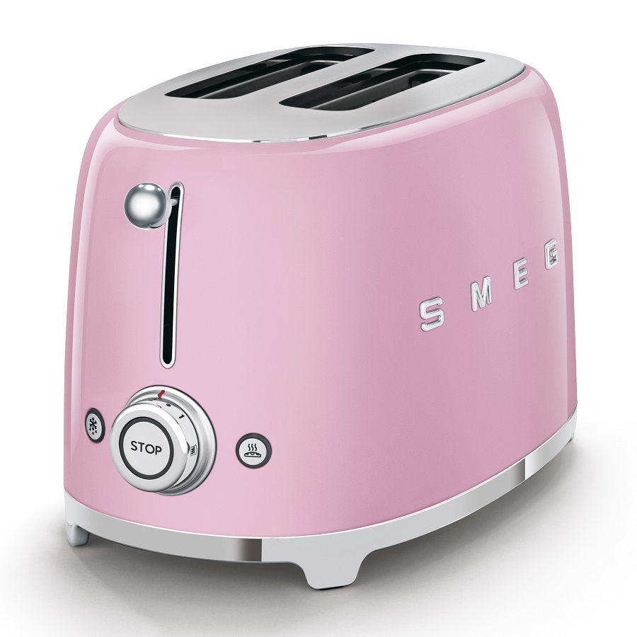 Тостер Smeg на 2 ломтика, розовый TSF01PKEU - Вид №6