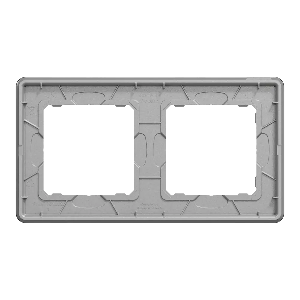 Рамка для розеток и выключателей Systeme Electric Sedna Design 2 поста, цвет чёрное стекло STLM-2002893 - Вид №2