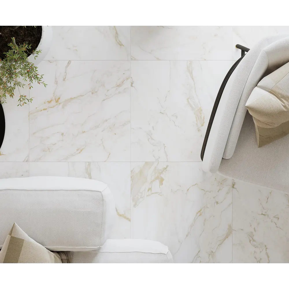 Santreyd Керамогранит Calacatta Oro 60×60 см в бежевых тонах 83715782 STLM-0043683 - Вид №5
