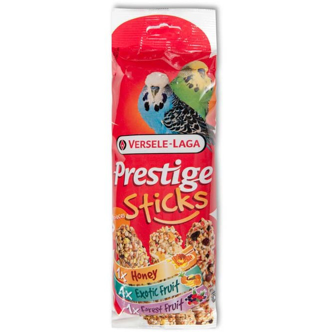 ПР0038454 Лакомство для птиц Prestige палочки для волнистых попугаев, микс мед,фрукты,ягоды 3х30г VERSELE-LAGA 