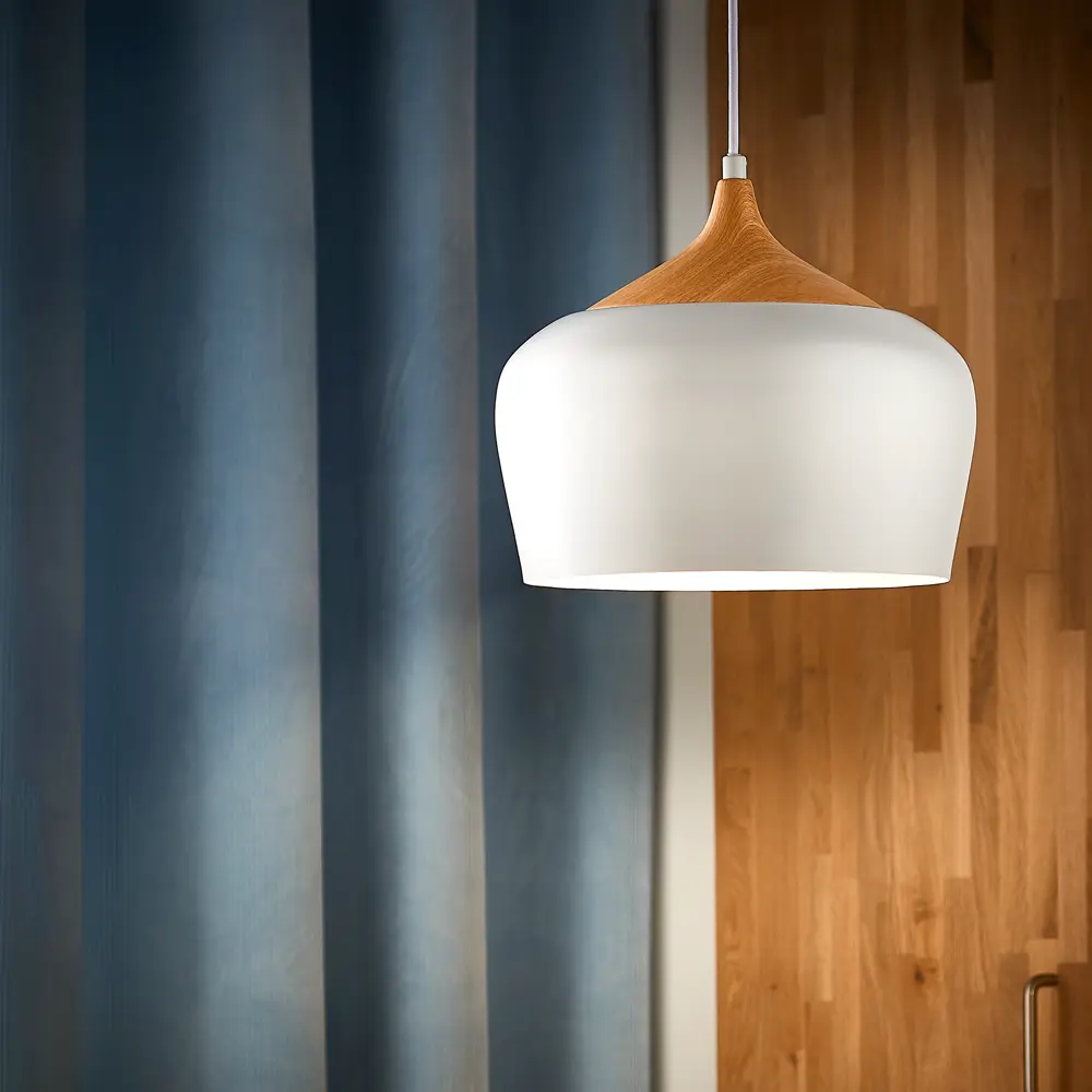 Светильник подвесной KREAFORTA Omolon цвет белый STLM-2052755 - Вид №9