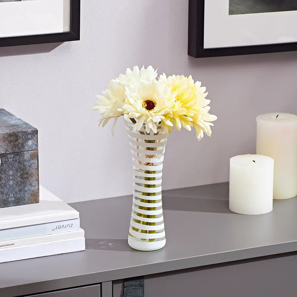 Ваза Талия стекло цвет белый 19.5 см Santreyd STLM-2143169