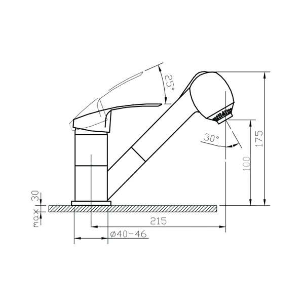 40-01/V Jamaica  Смеситель для кухни  ARGO kran 4001vjamaica - Вид №1