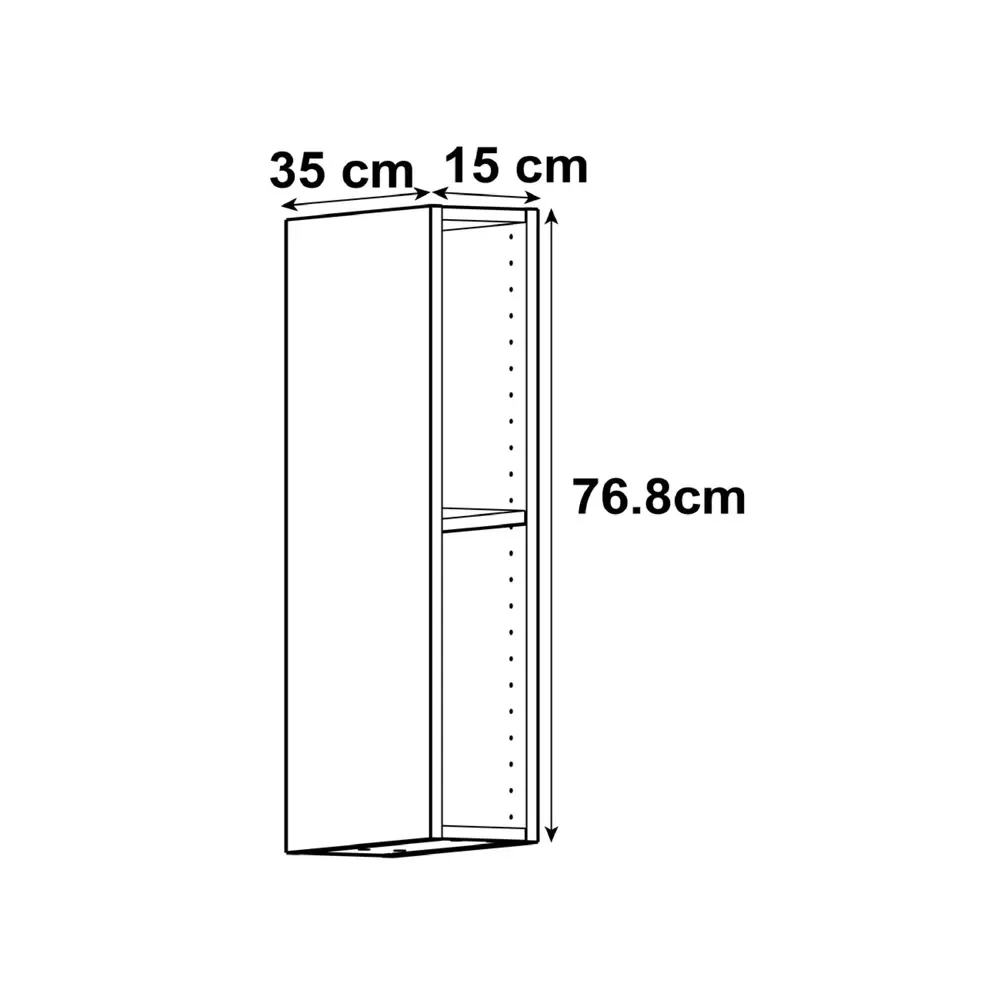 Каркас навесной Delinia ID 15x76.8x35 см, ЛДСП, цвет белый STLM-2081612 - Вид №1