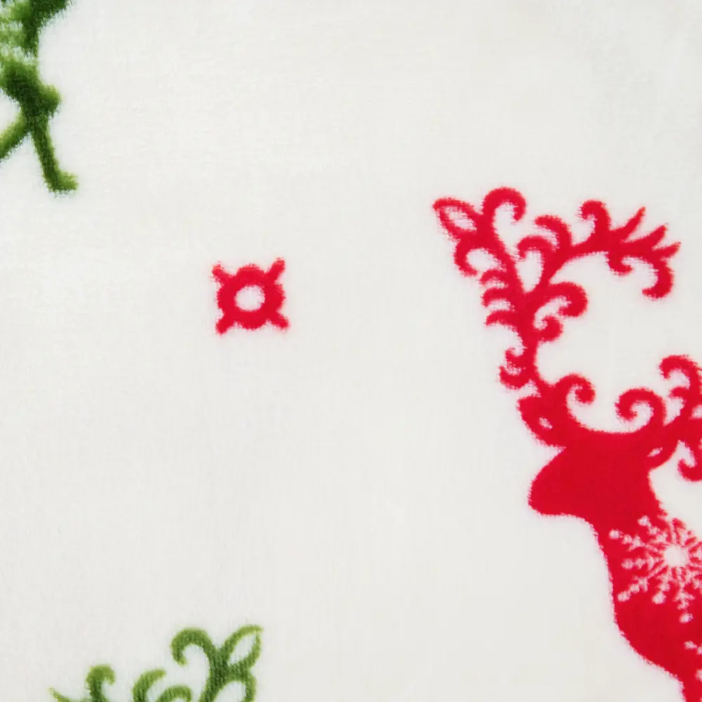 Плед "Олени и снежинки" 180x200 см фланель цвет мультиколор Santreyd нет STLM-2121827 - Вид №1