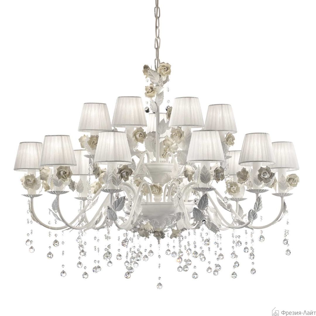 Masiero CERAMIC GARDEN 10+5 V95 большая люстра подвесная 116778