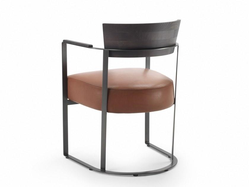 Flexform Металлический стул с кожаной подушкой Morgan sun-id-1460227 - Вид №1