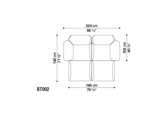 Секционный диван из ткани B&B Italia Outdoor Butterfly ARCH-00041707 - Вид №3