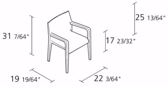 Alias Деревянный стул с подлокотниками Laleggera sun-id-1485610 - Вид №3