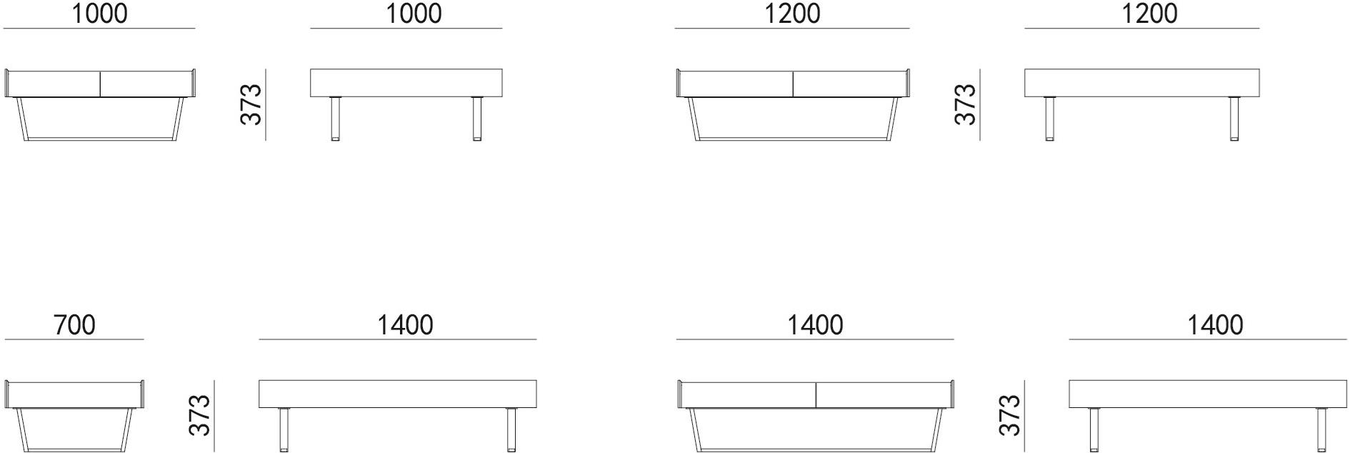 HC28 Cosmo Прямоугольный журнальный столик с вещевым ящиком  41c006 / 41c009  - Вид №2