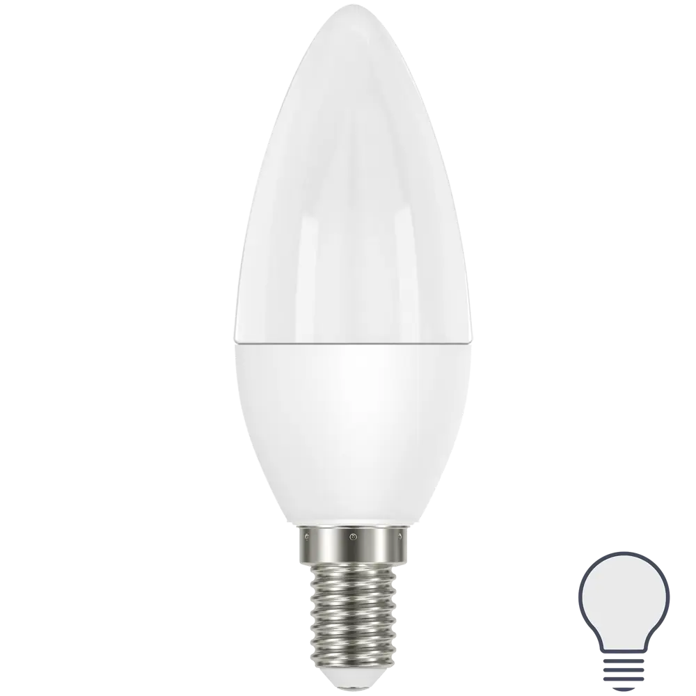 Лампа светодиодная Lexman Candle E14 175-250 В 7 Вт белая 750 лм нейтральный белый свет 82991596 STLM-2082722 
