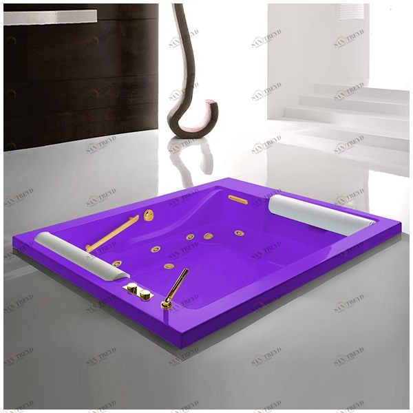 Ванна с гидромассажем фиолетовая с золотом Gruppo treesse Bis STXV529BFZ