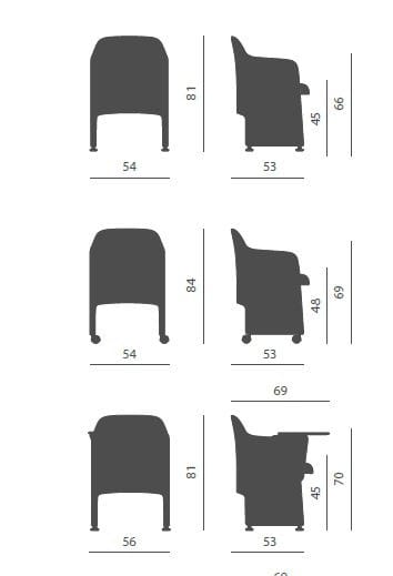 Тканевый стул для конференций с подлокотниками Kastel Key Meet ARCH-00142067 - Вид №6