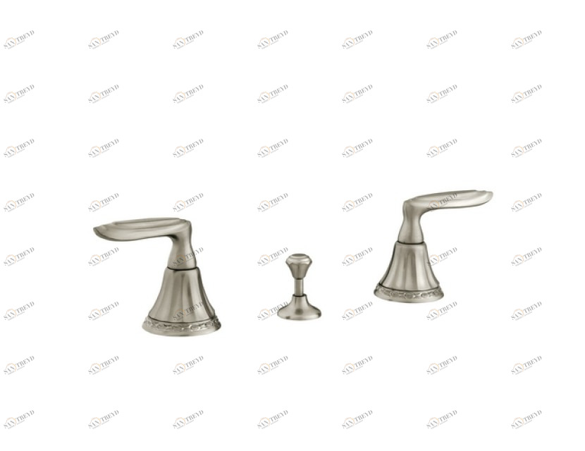 058022.000.62 Комплект биде с тремя отверстиями Сатин никель Mestre Adriatica