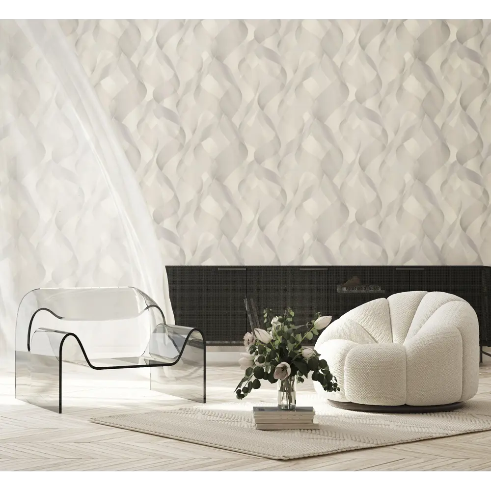 Обои флизелиновые Артекс Волна серые 1.06 м 10801-03 STLM-2047400 - Вид №2